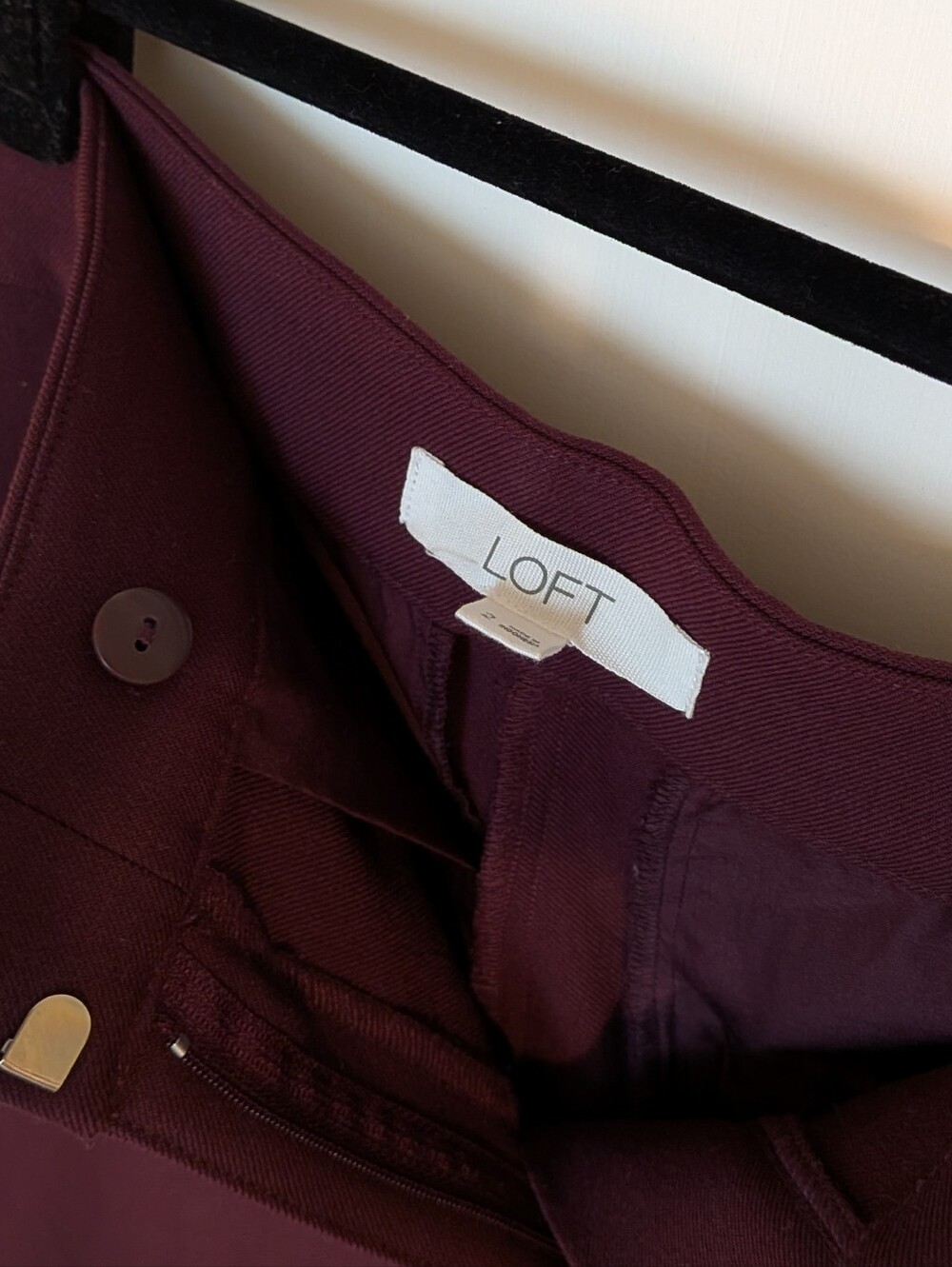 Burgundy Plum Ann Taylor LOFT Dress Trousers 2 - Picture 4 of 5
